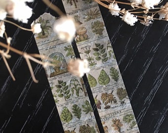 Botanical Washi Tape | Plant Lover Masking Tape | Botanical Stationery Tape | Plant theme Washi with Leaves and Trees | Washi from France