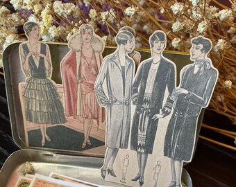 Kiss cut stickers pack of vintage ladies stickers, Paper doll stickers, Vintage women stickers