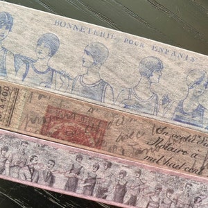 Conjunto de fita washi vintage com 3 designs exclusivos | Temas de nadadores, postais e infantis | Rolos de 2,5 cm e 1,5 cm de largura | Frete grátis