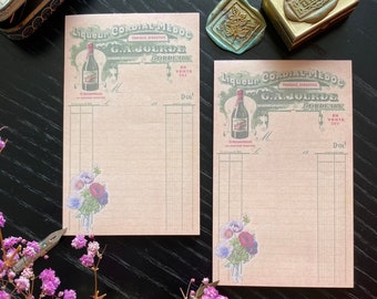 French Vintage Stationery | Vintage Ephemera Notepad | French Retro Memo Pad | Vintage Style Memo Pad | Botanical Stationery