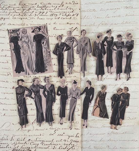 Adesivi vintage per donne degli anni '50 Adesivi per abiti neri