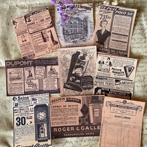 Stickers publicitaires en français | vintage français publicité | Répliques de vieux magazines | Stickers éphémères délavés | Stickers illustrations rétro