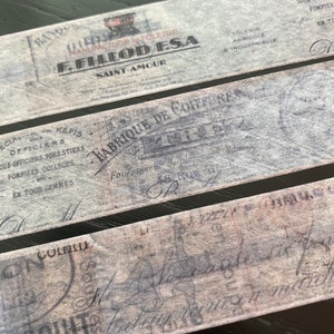 Taśma washi o szerokości 2,5 cm | Vintage Letters AirMail Washi | Taśma washi w stylu retro w stylu francuskim | Duża taśma kolażowa w stylu vintage ze stonowanymi kolorami