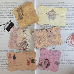 Etichette adesive vintage / Etichette adesive retrò francesi / Adesivi in stile vintage / Adesivi per forniture per planner / Happy Mail Supplies dalla Francia