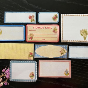 Adresetiketten Stickers | Botanische postetiketten stickers | Mail Art-stickerpakket | Blanco stickers om op te schrijven | Bujo-stickers