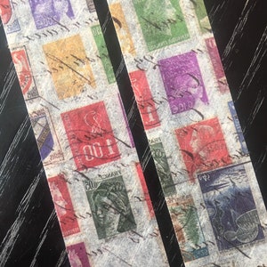 Vintage stempel-washitape | Oopsie-rol met korting |  Extra breed: 2,5 cm | Retro postontwerp voor journaling, scrapbooking en snail mail