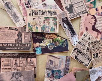 French Ephemera Stickers | Tiny Stickers Pack | Stickers Illustrations| Vintage-Style Stickers | Journaling & bujo supplies