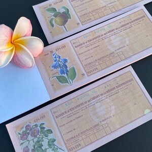 Vérification de la loi de l'attraction pour l'univers | Réplique de chèque en blanc | petit bloc pour écrire | Réplique de billets Ephemera | Bloc-notes de papeterie vintage