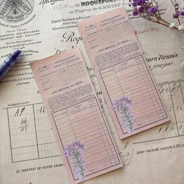 Petit bloc-notes | Bloc-notes floral pour petites notes | bloc-notes de scrapbooking vintage | Jolie liste de choses à faire | Design exclusif de la boutique Excuse My French