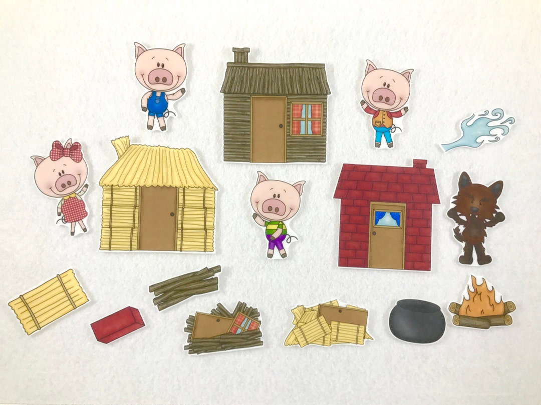 Three Little Pigs - Felt Board Stories - Flannel Board - Speech Therapy ...