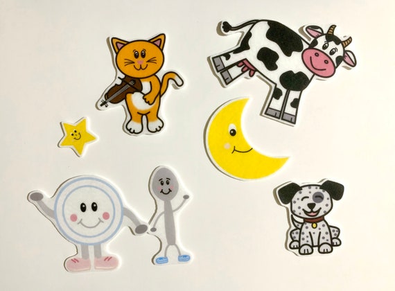 Hey Diddle Diddle Felt Story Nursery Rhyme Activity | Etsy