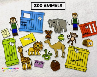 Zoo Animals - Felt Stories - Speech Therapy - Zoo Animals Toy - Toddler Quiet Play - Children's Gift - Flannel Board - Preschool Autism