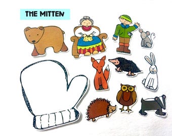 El cuento del guante de fieltro: Animales de invierno, narración de cuentos, para mayores de 3 años.
