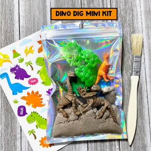 Dinosaur Dig Sensory Kit: Kinetic Sand, Fossils & Stickers