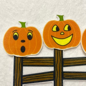 Five Little Pumpkins Felt Stories Flannel Board Stories Halloween Activity Falloween Halloween Gift Felt Halloween Decor Witch image 5