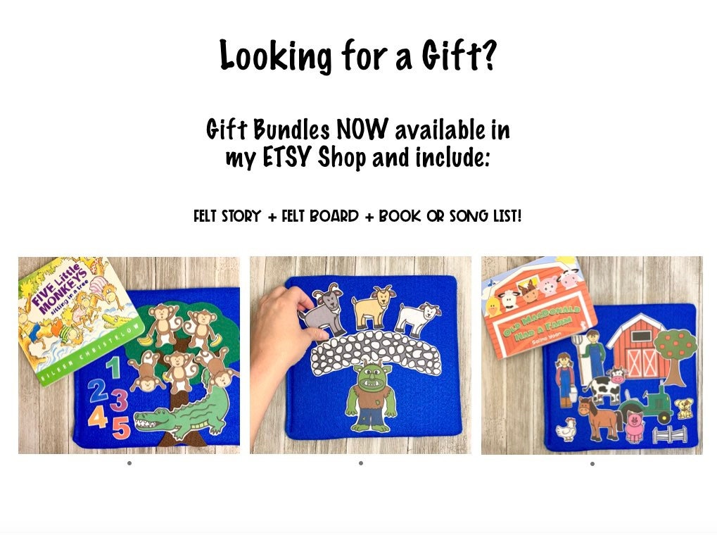 Five Little Monkeys Jumping on Bed Felt Stories Speech Etsy