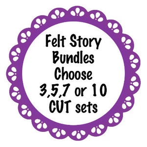 Felt Board Stories Bundle Set - Choose from 3, 5, 7, or 10 CUT Flannel Board Sets - Speech Therapy - Early Intervention - Distance Learning