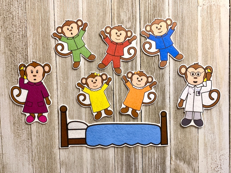 monkeys jumping on the bed toy