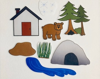 Going on a Bear Hunt - Felt Board Stories - Flannel Board Story - Preschool Autism - Speech Therapy Activity - Felt Stories Song