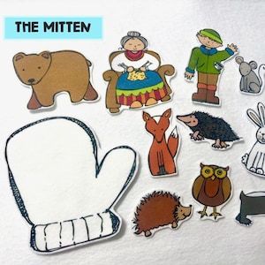 The Mitten - Felt Board Stories - Flannel Board - Speech Therapy - Winter Book Activity - Gifts for Kids - Stocking Stuffer - Quiet Play Toy