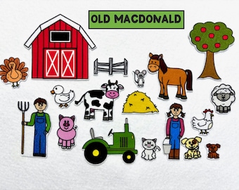 Old MacDonald Felt Story Board: Farm Animal Playset, EIEIO, Animal Farm Sounds, Ages 3+