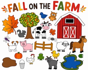 Conjunto de cuentos de fieltro de la granja de otoño: Granja de otoño, aprendizaje en el establo, animales de granja, para mayores de 3 años.