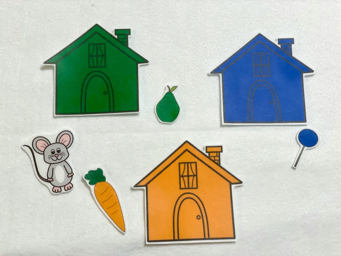 Little Mouse House Hiding Game Felt Stories Speech Therapy | Etsy