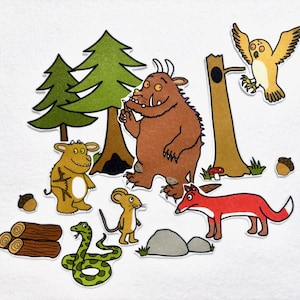 Forest Felt Board Stories - Flannel Toy - Speech and Language Therapy - Children&#39;s Gift - Toddler Toy - Story Retell - Back to School