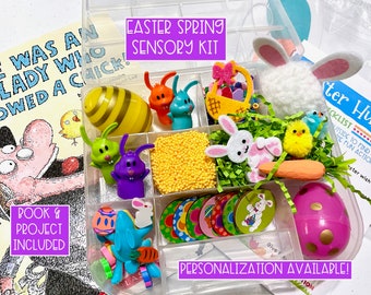 Easter Sensory Kit -  - Easter STEM Activity - Easter Kids Gift- Easter Loose Parts Kit- Easter Sensory Bin - Spring Sensory Bin - Kid Craft