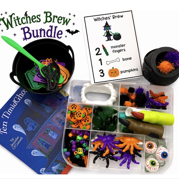 Halloween Witches Brew Sensory Kit: Recipe Cards, Counting to 10, Ages 3+