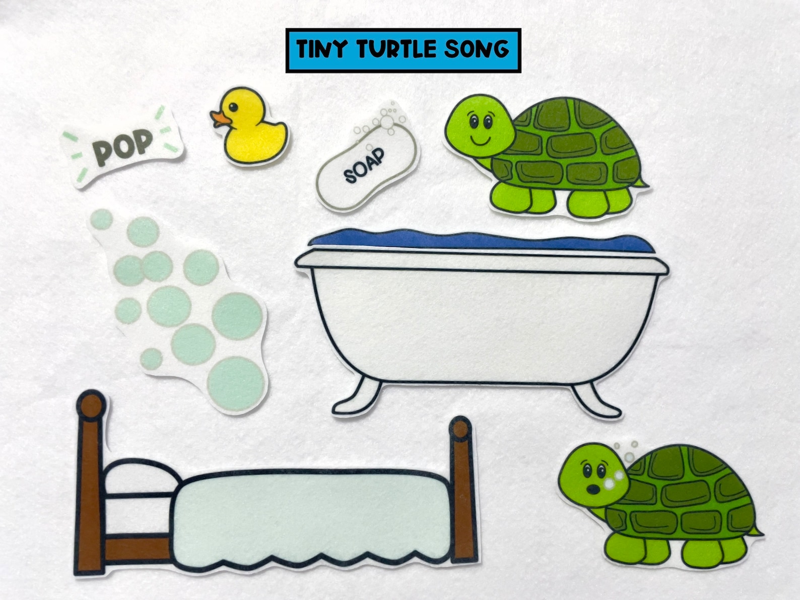 Turtle Felt Story I Had a Little Turtle Song Speech - Etsy