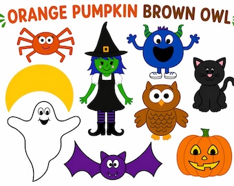 Halloween Felt Board Story: Pumpkin, Owl & Ghost - Felt Story, Ages 3+