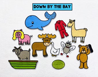 Down By the Bay Felt Board Story Set: Nursery Rhyme Learning