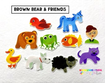 Brown Bear Felt Board Story: Animal Friends, Speech Therapy