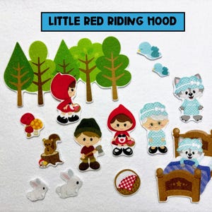 Little Red Riding Hood Felt Story Set: Preschool Learning Toy