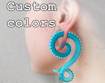 Gauged 58 78 00g 916 2g 34 1 Octopus Tentacle Earrings For Stretched Lobes 0g Fake 1116 Gauges 12 716