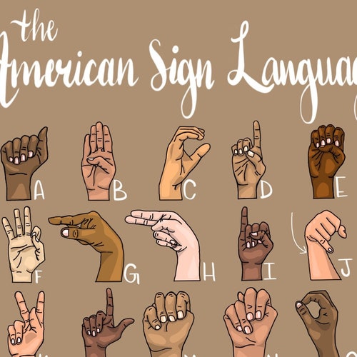American Sign Language Asl Digital Download Only Etsy