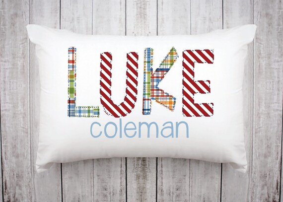 Personalized Boys Pillow Case Sports Gift for Him Birthday Easter Basket Stuffer Pillow Cases With Names in Travel Queen and King. Etsy