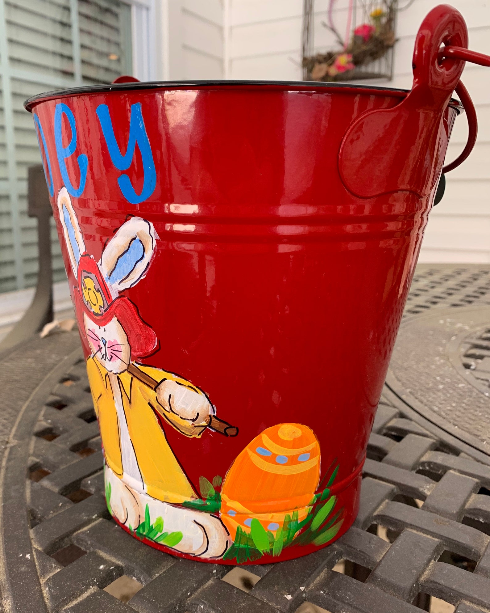 Fireman Personalized Metal Easter Buckets Fireman Custom Name Etsy