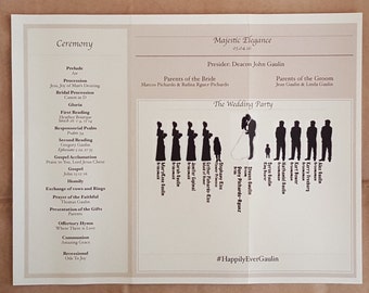tri fold program etsy