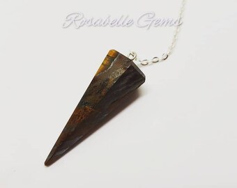 Mahogany Obsidian, Pendulum, Mahogany, Obsidian Pendulum, Divination Pendulum, Obsidian, Meditation, Crystal Pendulum, Dowsing, Base Chakra