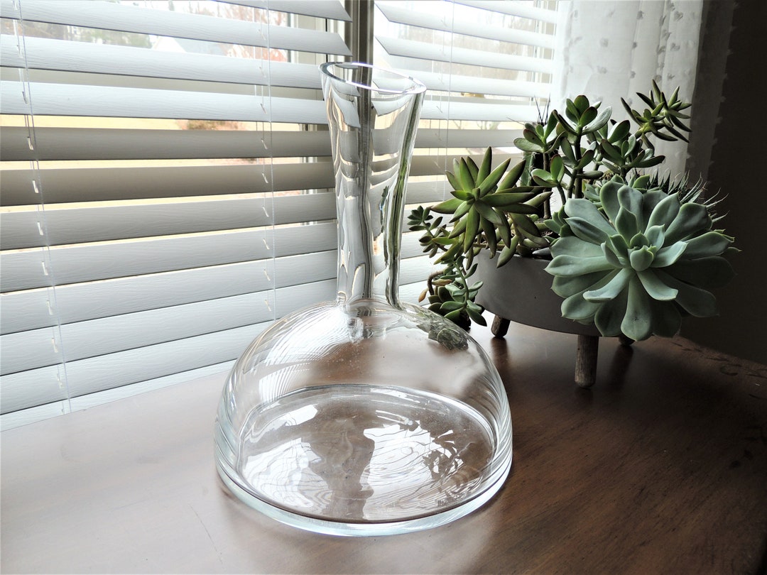 Vintage Glass Wine Decanter Krosno Poland Liquor Carafe Etsy