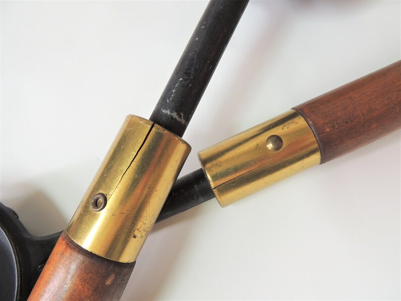 Mid Century Modern Fireplace Tools Wrought Iron and Wood 60s Etsy