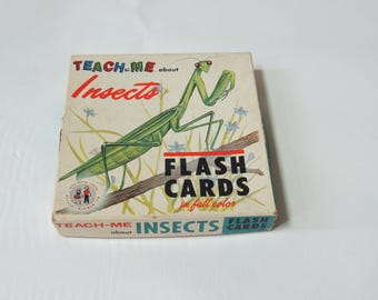 Vintage insecten-flitskaarten, Gelles Widmer 1962, educatief