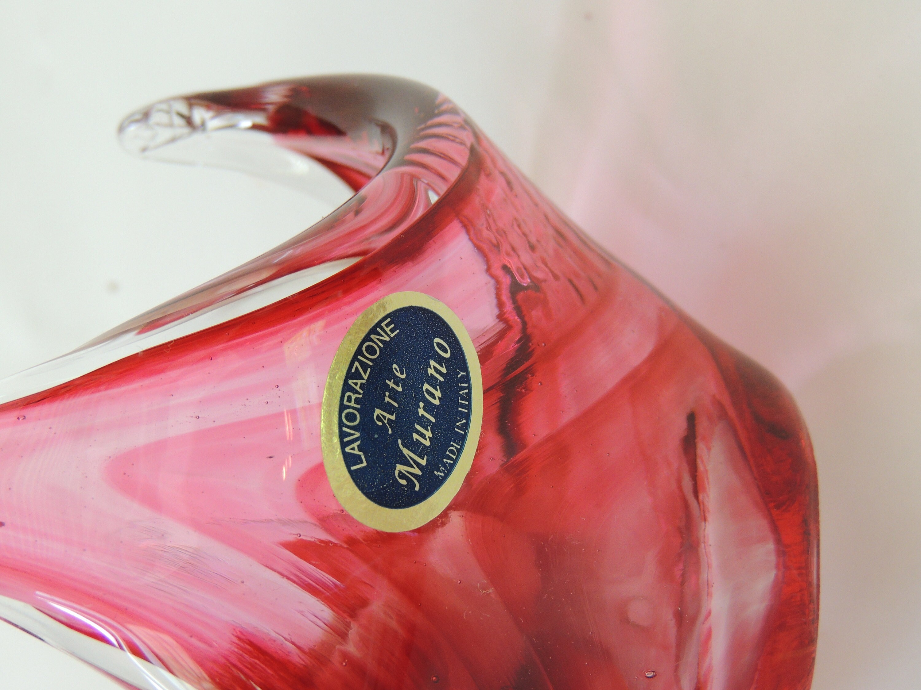 Vintage Murano Glass Swan Sculpture Swan Bowl Hand Blown Etsy