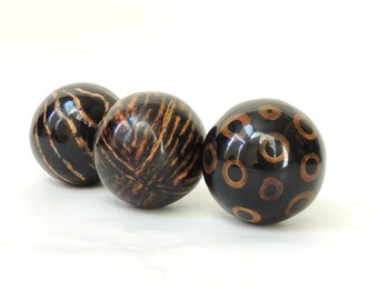Set van 3 decoratieve ballen, tapijtballen