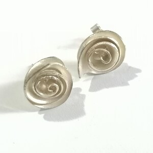 Rose studs hand made from Sterling Silver