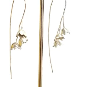 Liljekonvalj örondroppar handgjorda av sterlingsilver