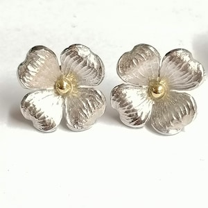 Gold and Silver hand made studs