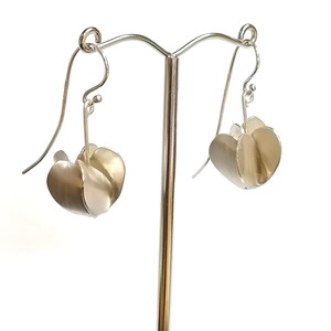 Cyclamen drop earrings hand made from Silver